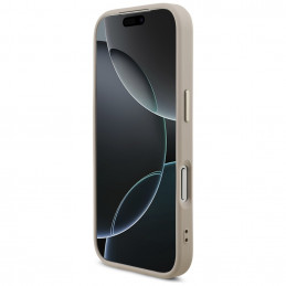 „Guess 4G“ trikampio logotipo „MagSafe“ dėklas, skirtas „iPhone 17 Pro“ – rožinio aukso spalvos