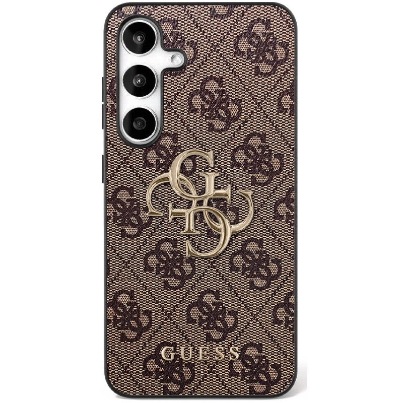 „Guess Big 4G Classic“ logotipo dėklas, skirtas „Samsung Galaxy S25 FE“ – rudas