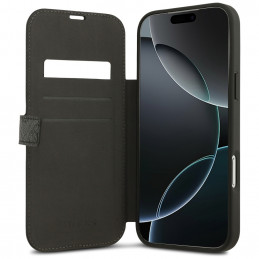 „Guess Book 4G“ metalinis logotipo dėklas, skirtas „iPhone 17 Pro Max“ – juodas