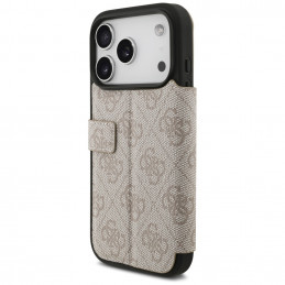 „Guess Book 4G“ metalinis logotipo dėklas, skirtas „iPhone 17 Pro“ – rožinis