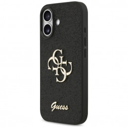 „Guess“ fiksuoto blizgučių dizaino „iPhone 17“ dėklas – juodas