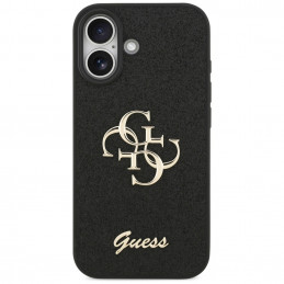 „Guess“ fiksuoto blizgučių dizaino „iPhone 17“ dėklas – juodas