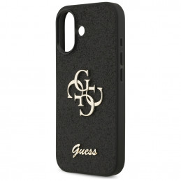 „Guess“ fiksuoto blizgučių dizaino „iPhone 17“ dėklas – juodas