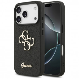 „Guess“ fiksuoto blizgučių dizaino „iPhone 17 Pro“ dėklas – juodas