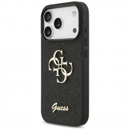 „Guess“ fiksuoto blizgučių dizaino „iPhone 17 Pro“ dėklas – juodas