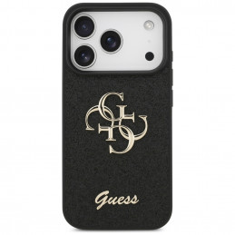 „Guess“ fiksuoto blizgučių dizaino „iPhone 17 Pro“ dėklas – juodas