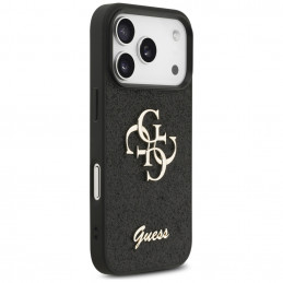 „Guess“ fiksuoto blizgučių dizaino „iPhone 17 Pro“ dėklas – juodas