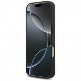„Guess“ fiksuoto blizgučių dizaino „iPhone 17 Pro“ dėklas – juodas