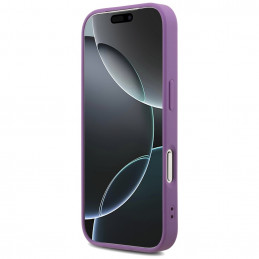 „Guess“ fiksuoto blizgučių dizaino „iPhone 17 Pro“ dėklas – violetinis