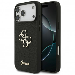 „Guess“ fiksuoto blizgučių dizaino „iPhone 17 Pro Max“ dėklas – juodas