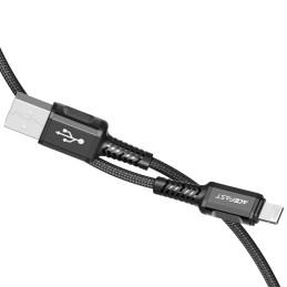 Acefast MFI USB – žaibo kabelis 1,2 m, 2,4 A juodas (C1-02 juodas)