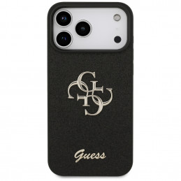 „Guess“ fiksuoto blizgučių dizaino „iPhone 17 Pro Max“ dėklas – juodas