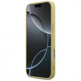 „Guess“ fiksuoto blizgučių dizaino „iPhone 17 Pro Max“ dėklas – auksinis