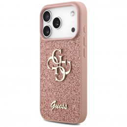 „Guess“ fiksuoto blizgučių dizaino „iPhone 17 Pro“ dėklas – rožinis