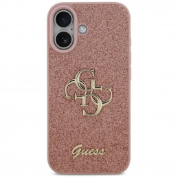 „Guess“ fiksuoto blizgučių dizaino „iPhone 17“ dėklas – rožinis