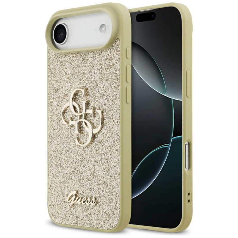 „Guess“ fiksuoto blizgučių dizaino „iPhone Air“ dėklas – auksinis