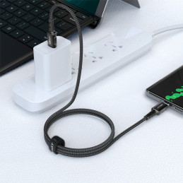 Acefast C1-03 USB-C – USB-C PD QC kabelis 60W 3A 480Mb/ s 1,2m – juodas