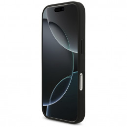 „Guess Grained Big 4G & Classic Logo“ dėklas, skirtas „iPhone 17 Pro“ – juodas