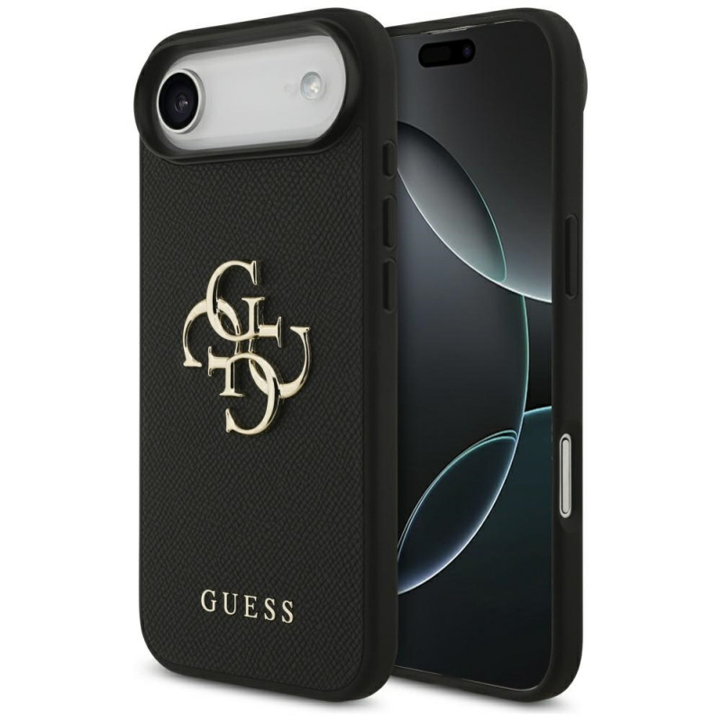 „Guess Grained Big 4G & Classic Logo“ dėklas, skirtas „iPhone Air“ – juodas