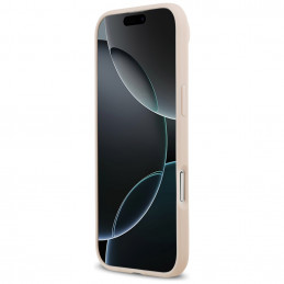 „Guess“ grūdėtų gėlių klasikinio logotipo „MagSafe iPhone Air“ dėklas – rožinis