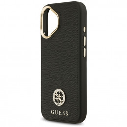 „Guess“ grūdėto Strass logotipo „MagSafe“ dėklas, skirtas iPhone 17 – juodas