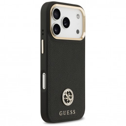 „Guess“ grūdėto Strass logotipo „MagSafe“ dėklas, skirtas „iPhone 17 Pro“ – juodas