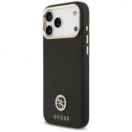 „Guess“ grūdėto Strass logotipo „MagSafe“ dėklas, skirtas „iPhone 17 Pro Max“ – juodas