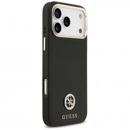 „Guess“ grūdėto Strass logotipo „MagSafe“ dėklas, skirtas „iPhone 17 Pro Max“ – juodas