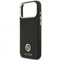 „Guess“ grūdėto Strass logotipo „MagSafe“ dėklas, skirtas „iPhone 17 Pro Max“ – juodas