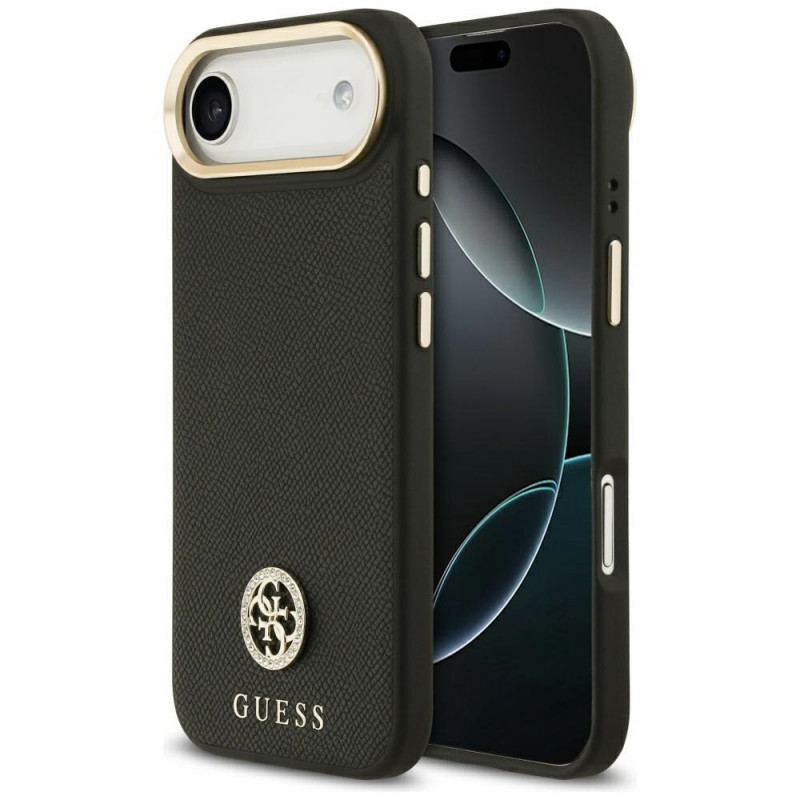 „Guess“ grūdėto Strass logotipo „MagSafe“ dėklas, skirtas „iPhone Air“ – juodas