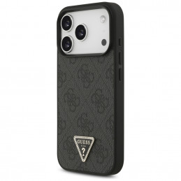 „Guess“ odinis 4G trikampio formos Strass MagSafe dėklas, skirtas iPhone 17 Pro – juodas