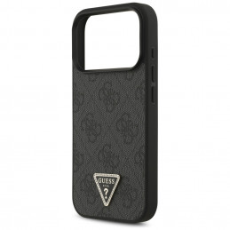 „Guess“ odinis 4G trikampio formos Strass MagSafe dėklas, skirtas iPhone 17 Pro – juodas