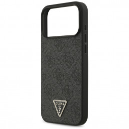 „Guess“ odinis 4G trikampio formos Strass MagSafe dėklas, skirtas iPhone 17 Pro Max – juodas