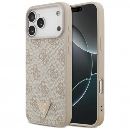 „Guess“ odinis 4G trikampio formos Strass MagSafe dėklas, skirtas iPhone 17 Pro Max – rožinis