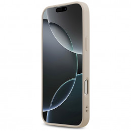 „Guess“ odinis 4G trikampio formos Strass MagSafe dėklas, skirtas iPhone 17 Pro Max – rožinis