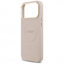 „Guess Peony Hot Stamp MagSafe“ dėklas, skirtas „iPhone 17 Pro Max“ – rožinis