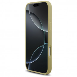 „Guess“ „Rhinestone Triangle“ logotipo dėklas, skirtas iPhone 17 Pro Max – auksinis
