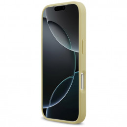 „Guess“ „Rhinestone Triangle Logo iPhone 17 Pro“ dėklas – auksinis