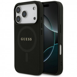 „Guess Saffiano Classic Logo MagSafe“ dėklas, skirtas „iPhone 17 Pro“ – juodas