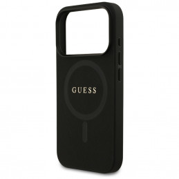 „Guess Saffiano Classic Logo MagSafe“ dėklas, skirtas „iPhone 17 Pro“ – juodas