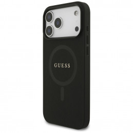 „Guess Saffiano Classic Logo MagSafe“ dėklas, skirtas „iPhone 17 Pro Max“ – juodas