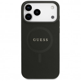 „Guess Saffiano Classic Logo MagSafe“ dėklas, skirtas „iPhone 17 Pro Max“ – juodas