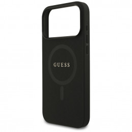 „Guess Saffiano Classic Logo MagSafe“ dėklas, skirtas „iPhone 17 Pro Max“ – juodas