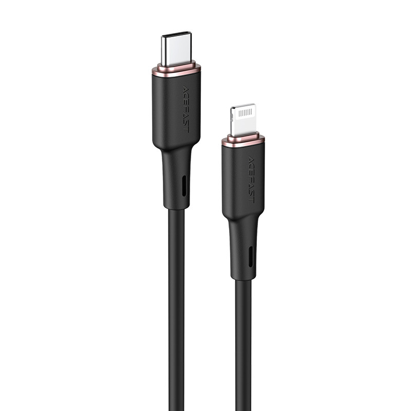 Acefast MFI kabelis USB Type C – Lightning 1,2m, 30W, 3A juodas (C2-01 black)