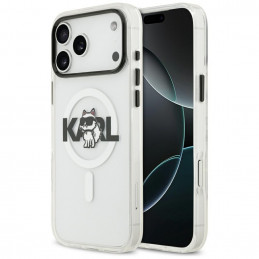 „Karl Lagerfeld IML Choupette Sketch Logo MagSafe“ dėklas, skirtas „iPhone 17 Pro Max“ – skaidrus