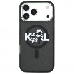„Karl Lagerfeld IML“ blizgučių ir „Karl & Choupette“ eskizo logotipo „MagSafe“ dėklas, skirtas „iPhone 17 Pro Max“ – juo...