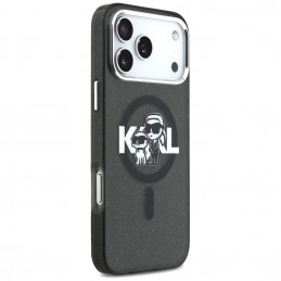 „Karl Lagerfeld IML“ blizgučių ir „Karl & Choupette“ eskizo logotipo „MagSafe“ dėklas, skirtas „iPhone 17 Pro Max“ – juo...