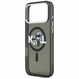„Karl Lagerfeld IML“ blizgučių ir „Karl & Choupette“ eskizo logotipo „MagSafe“ dėklas, skirtas „iPhone 17 Pro Max“ – juo...