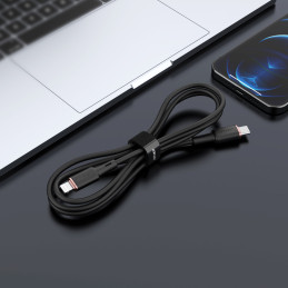 Acefast MFI kabelis USB Type C – Lightning 1,2m, 30W, 3A juodas (C2-01 black)