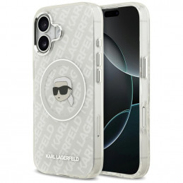 Karl Lagerfeld IML Karl Head Logo MagSafe iPhone 17 dėklas – pilkas